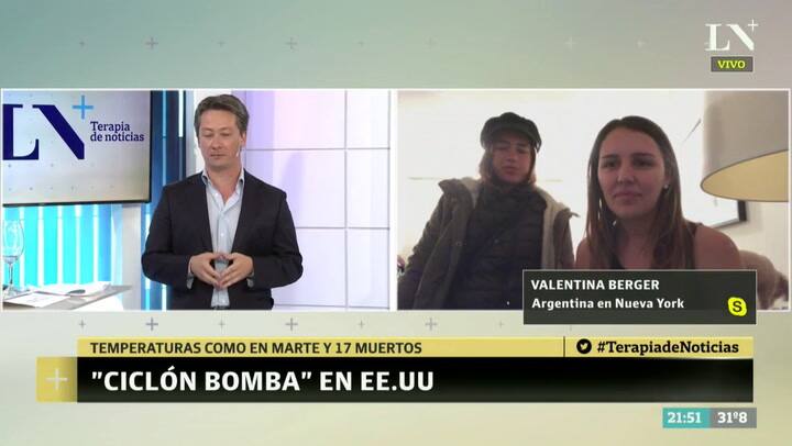 El testimonio de dos argentinas en medio del 'ciclón bomba' que azota a Estados Unidos