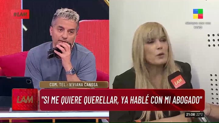 Viviana Canosa apunto contra Lizy Tagliani