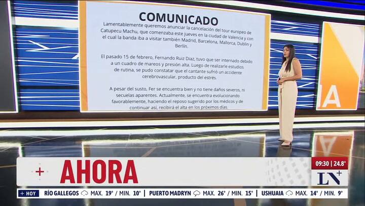 El líder de Catupecu Machu sufrió un ACV; tuvieron que cancelar la gira internacional