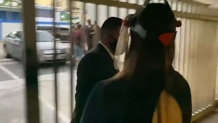 Jorge Makriniotis, gerente general de El Nacional, al llegar al lugar