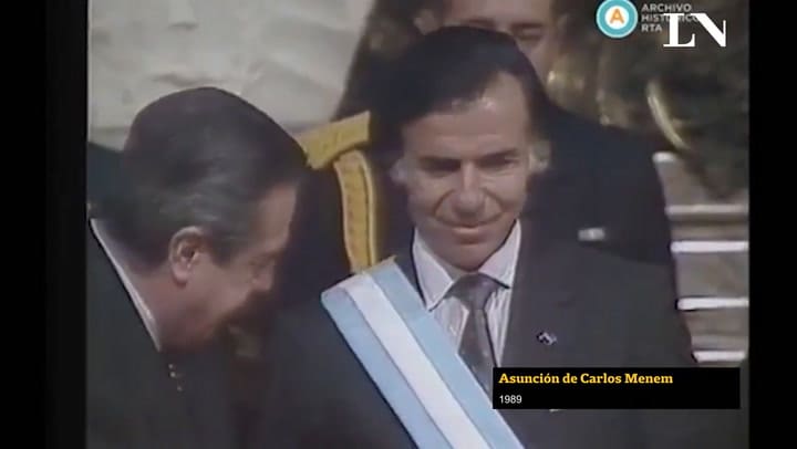 Alfonsín le pasa el mando a Menem