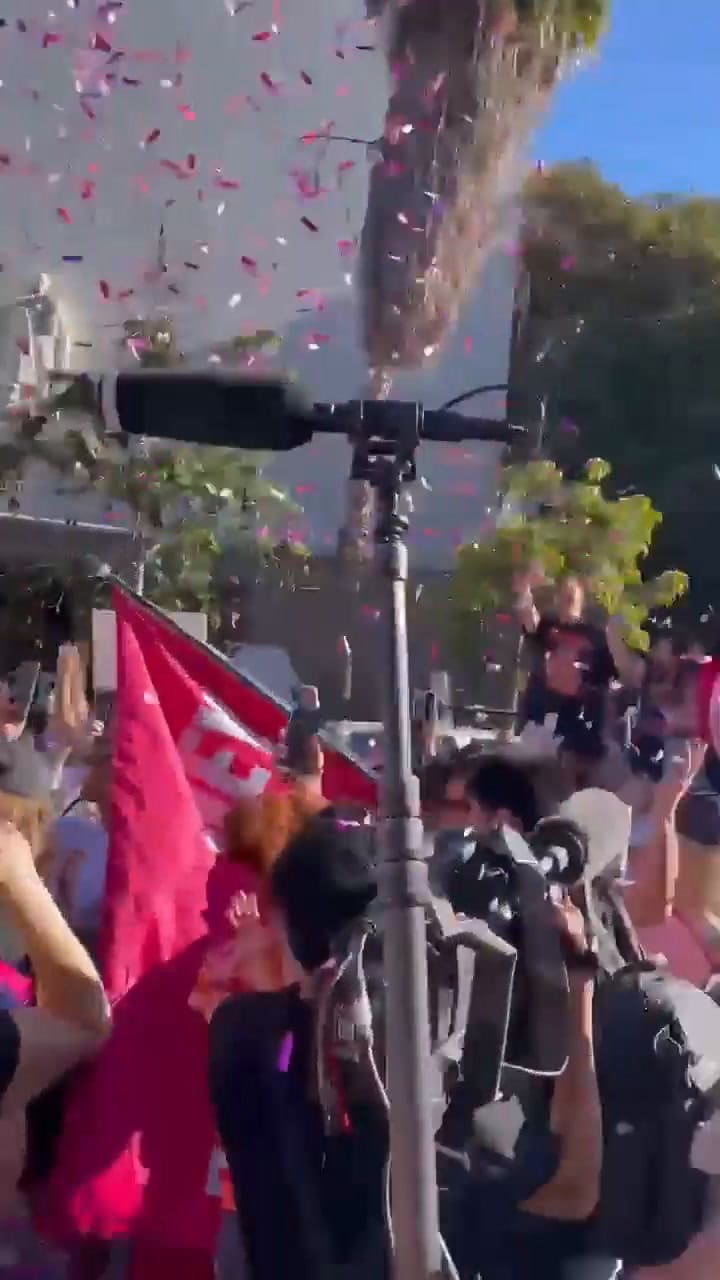 Cientos de participantes del movimiento Free Britney celebraron la sentencia frente al tribunal