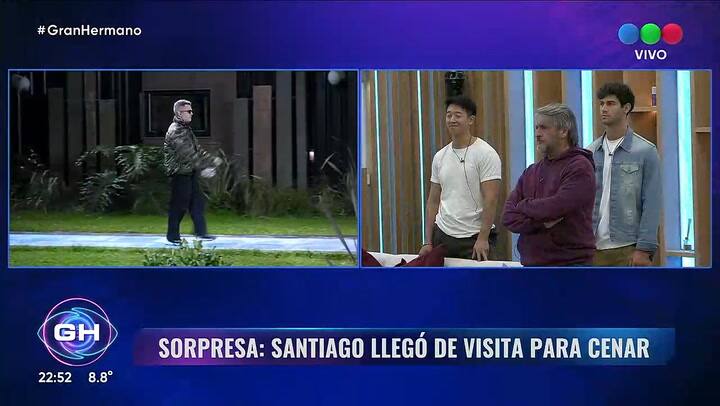 La visita sorpresa de Santiago del Moro a Gran Hermano