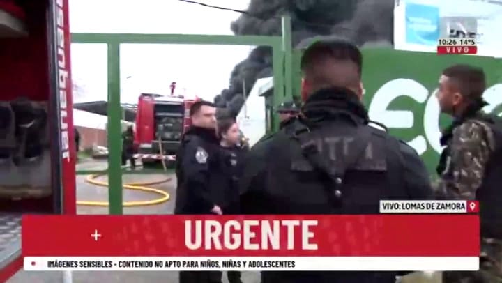 Incendio en un depósito de Villa Fiorito