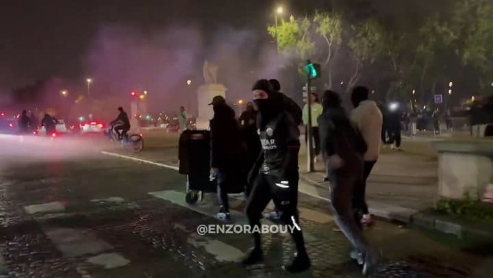 Incidentes en París tras la victoria del PSG