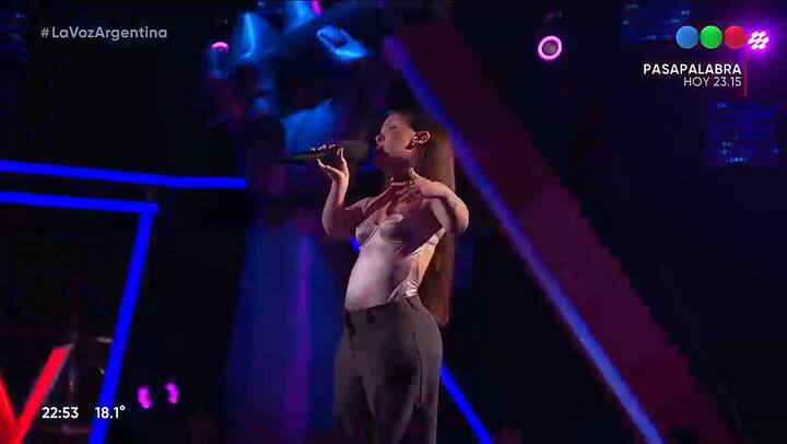 Maite Lafarga canto una cancion de Babasonicos pero no conformo a los jurados de La Voz Argentina