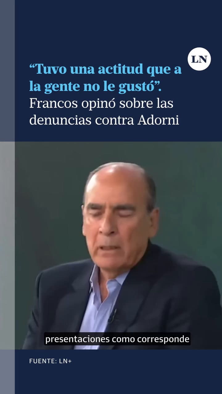"Tuvo una actitud que a la gente no le gustó": Francos opinó sobre las denuncias contra Adorni