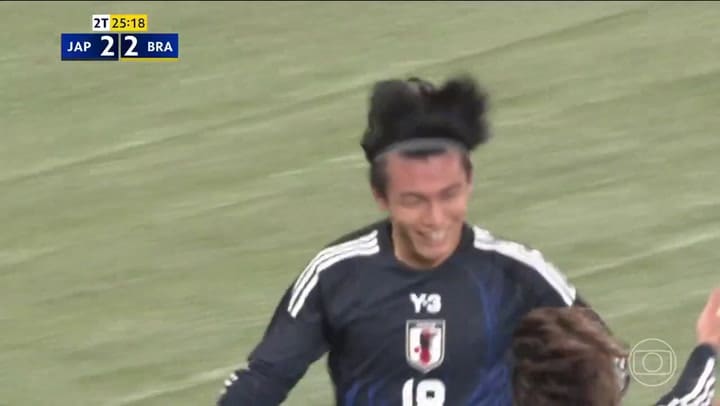 El gol definitorio de Japón ante Brasil