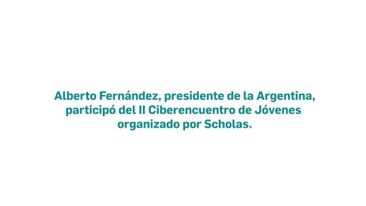 Jóvenes de Scholas y el presidente