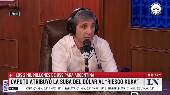 Las declaraciones de Luis Caputo sobre la suba del dólar