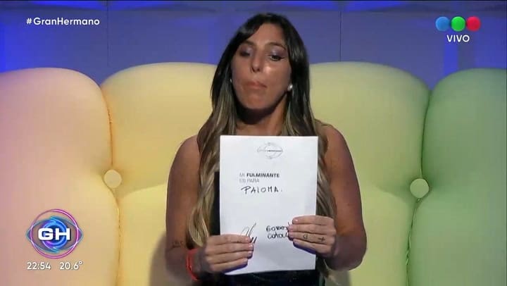 Catalina fulmino a Paloma en Gran Hermano