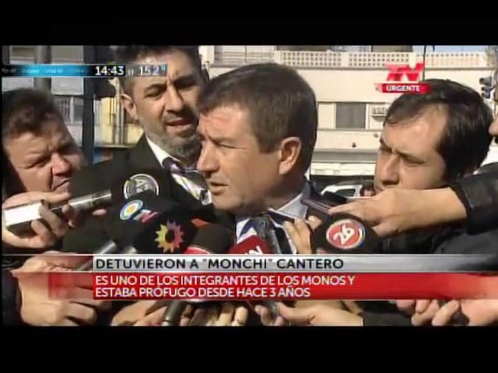 Cayó 'Monchi' Cantero, un líder de 'Los Monos'