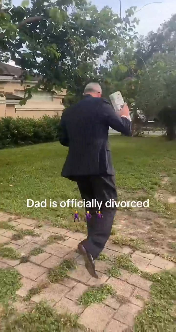 Celebró que se divorció y se volvió viral