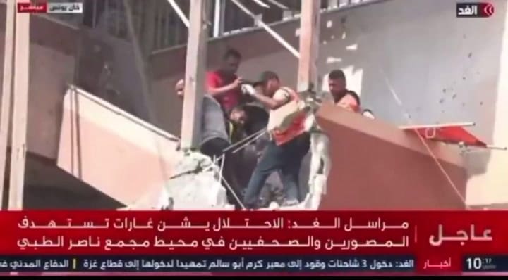 Mataron a cuatro periodistas en un ataque al sur de Gaza