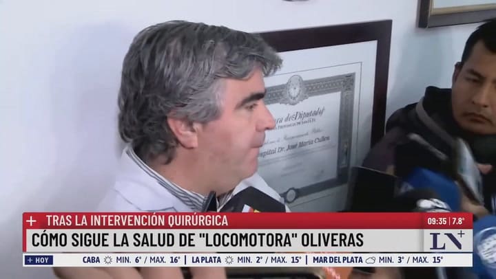 Cómo sigue la salud de "Locomotora" Oliveras tras la intervención quirúrgica