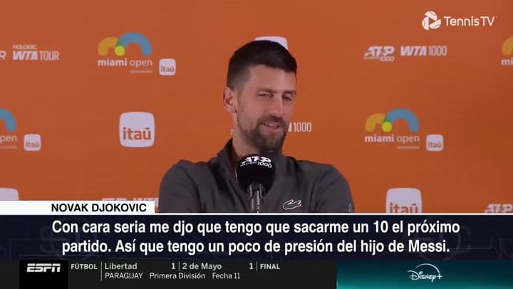 Novak Djokovic habló del curioso comentario que le hizo uno de los hijos de Messi