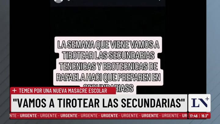 Temen Por Una Nueva Masacre Escolar Vamos A Tirotear Las Secundarias