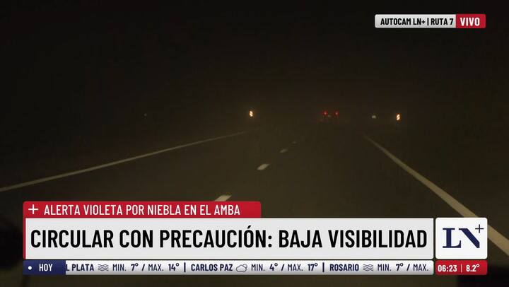 Alerta violeta por niebla en el AMBA