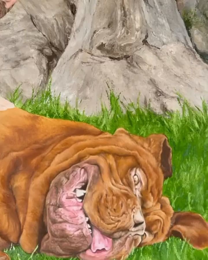 El Cuadro Que Le Regalaron A Messi Después Del Hat-trick Contra Bolivia, Leo Posó Con Esta Obra Que Le Hizo @Claudiaperezart, Artista De @Gobvirtual.