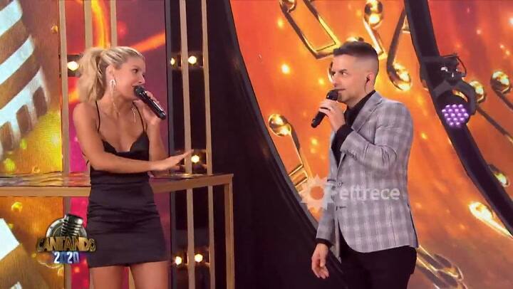 Cantando 2020. Cachete Sierra e Inbal Comedi interpretaron 'Amor narcótico' - Fuente: eltrece