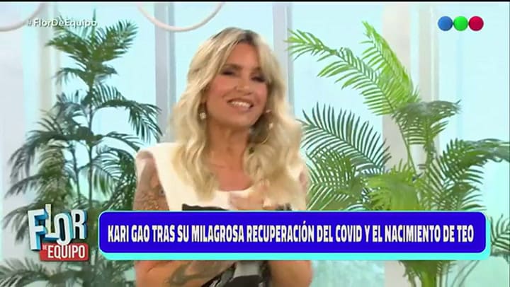 La emoción de Karina Gao y de sus compañeros, en su regreso a Flor de equipo - Fuente: Telefe