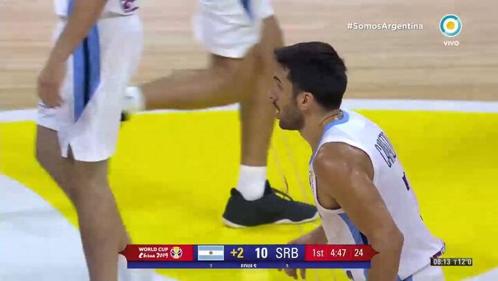Asistencia de Campazzo ante Serbia