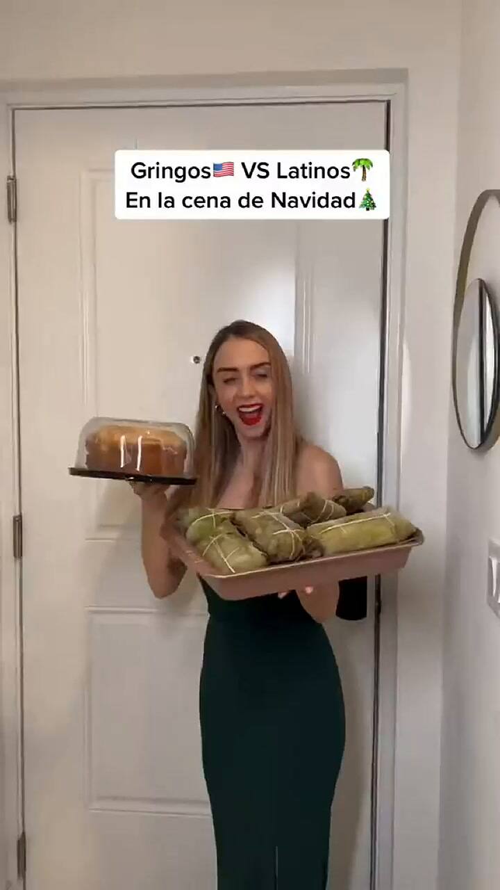Una tiktoker muestra cómo pasan la Navidad los estadounidenses y latinos