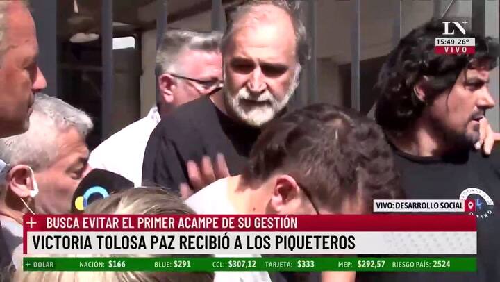 Victoria Tolosa Paz recibió a los piqueteros