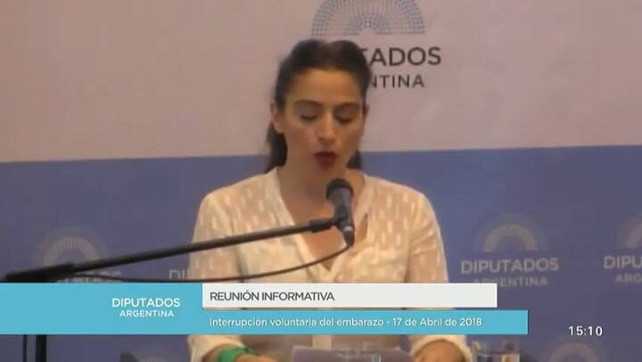 El discurso de Muriel Santa Ana a favor de la despenalización del aborto - Fuente: YouTube