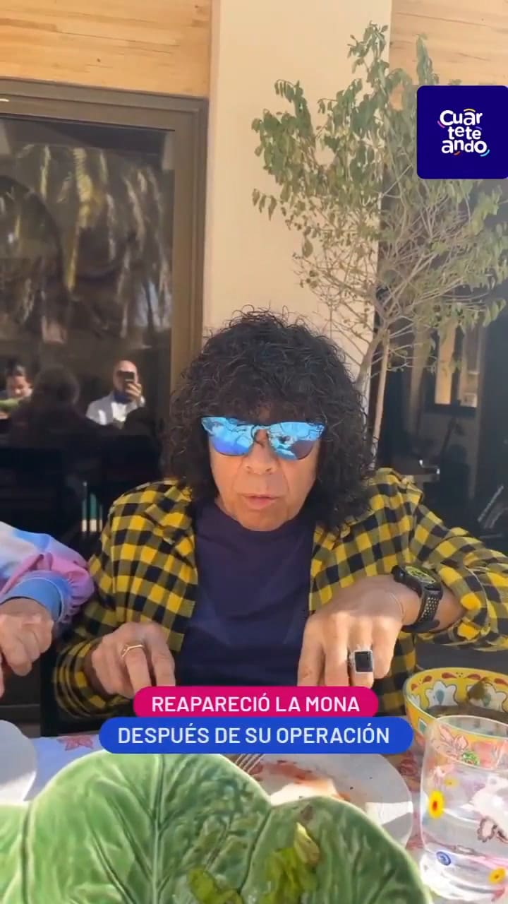 Reapareció la Mona Jiménez en un asado
