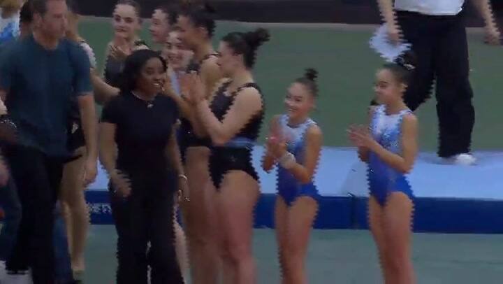 Simone Biles recorrió Buenos Aires,