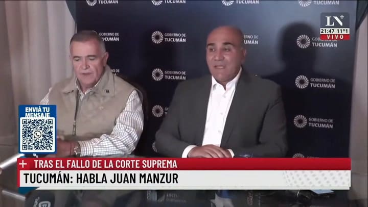 Manzur: 'Hemos decidido declinar mi candidatura a vicegobernador'