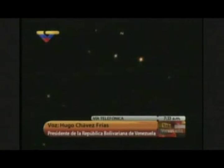 Chávez, de regreso en su país (Youtube)