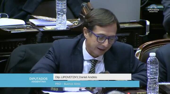 Debate por el aborto: Daniel Lipovetzky fue el primer orador - Fuente: HCDN