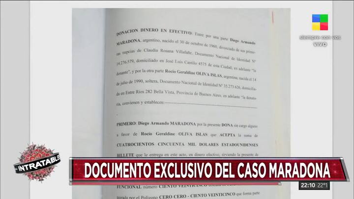 Aseguran que Maradona le donó una fortuna en dólares a Rocío Oliva para que se comprara una casa - F