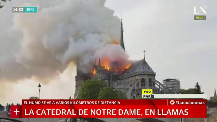 Así fue el incendio en Notre Dame