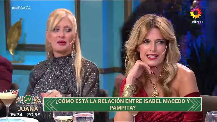 Mirtha Legrand le pregunto por Pampita a Isabel Macedo y genero un momento incomodo en la mesa