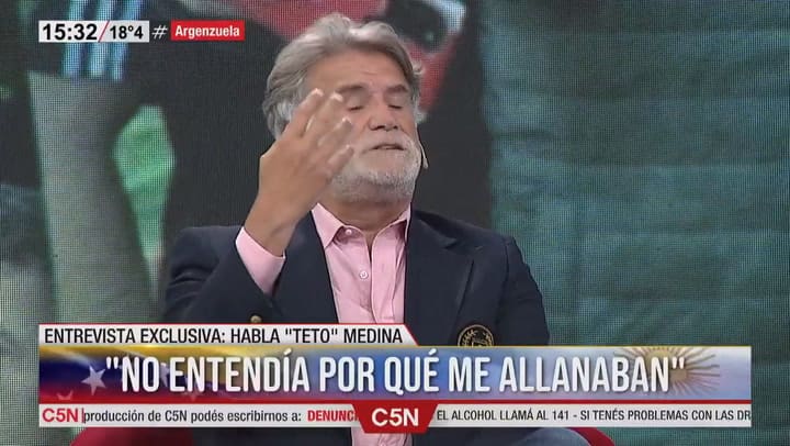 Declaración de el 'teto' Medina luego de su liberación