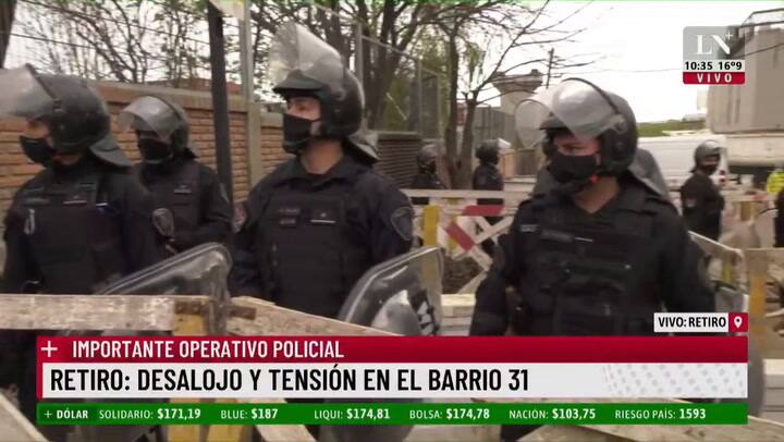 Retiro: Desalojo y tensión en el Barrio 31