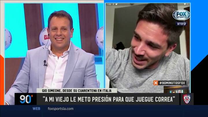 Gio Simeone contó cómo son sus charlas futboleras con el Cholo - Fuente: FOX Sports