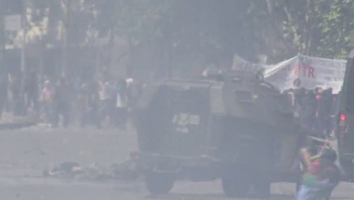 La agitación se mantiene en un Chile que se 'cansó' - Fuente: AFP