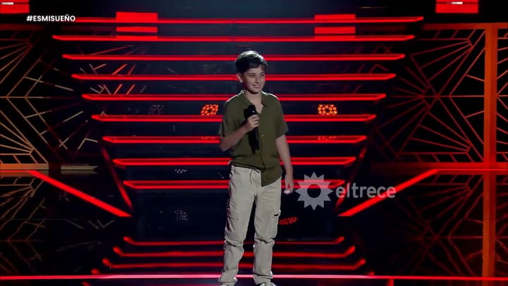 Tiene 13 años, cantó en Es mi sueño y emocionó hasta las lágrimas a Abel Pintos