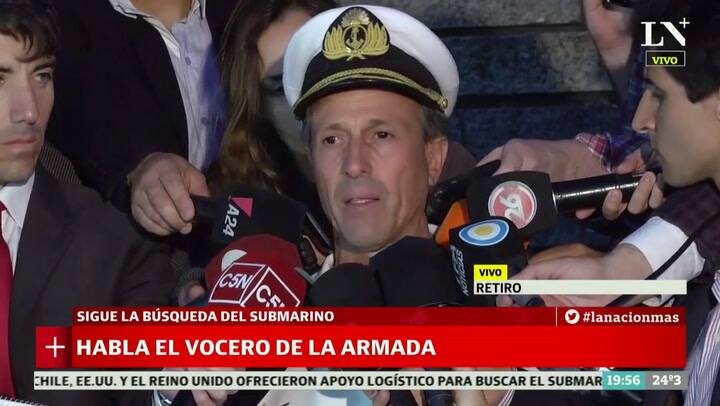En medio de la búsqueda, habla Balbi, vocero de la Armada
