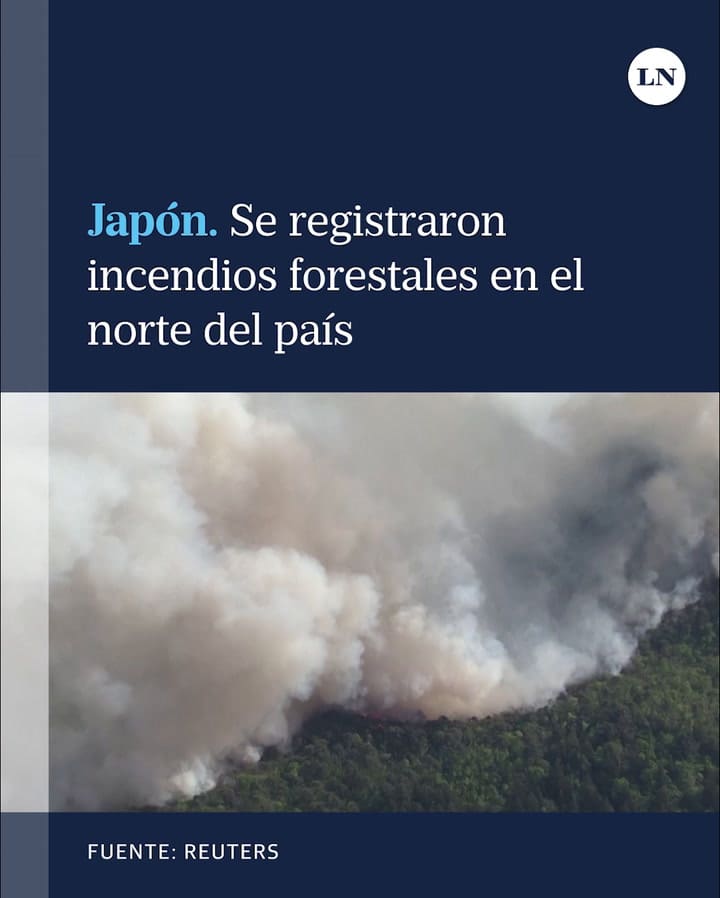 Japón. Se registraron incendios forestales en el norte del país
