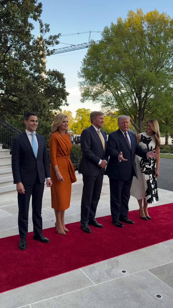 El encuentro de la reina Máxima y el rey Guillermo con Donald Trump