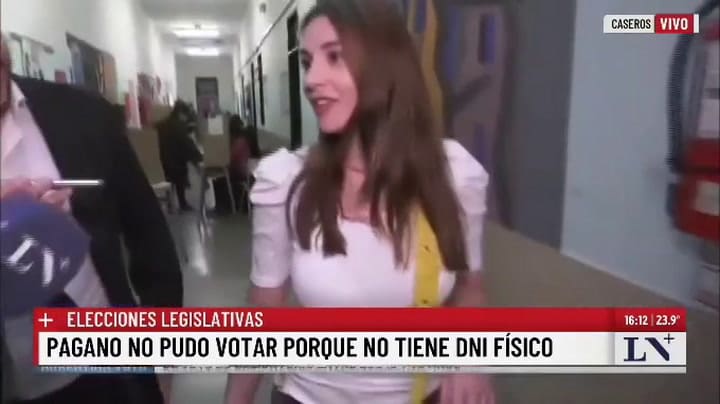 Marcela Pagano tuvo problemas para votar con su DNI