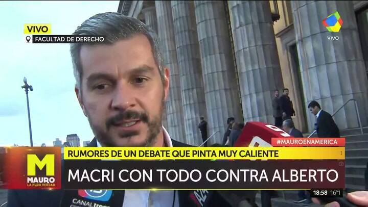 Marcos Peña antes del debate presidencial - Fuente: Twitter