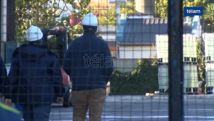 La explosión de un contenedor de ácido nítrico en Villa Bosch - Fuente: télam