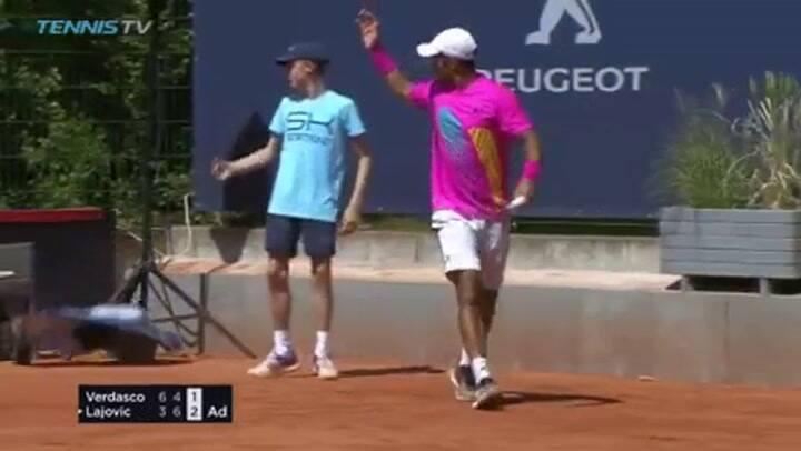 Otro gesto de Verdasco en Hamburgo '18 - Fuente: Twitter