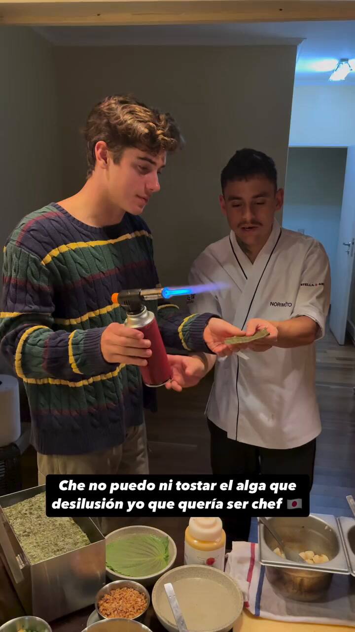 El percance de Franco Colapinto en la cocina